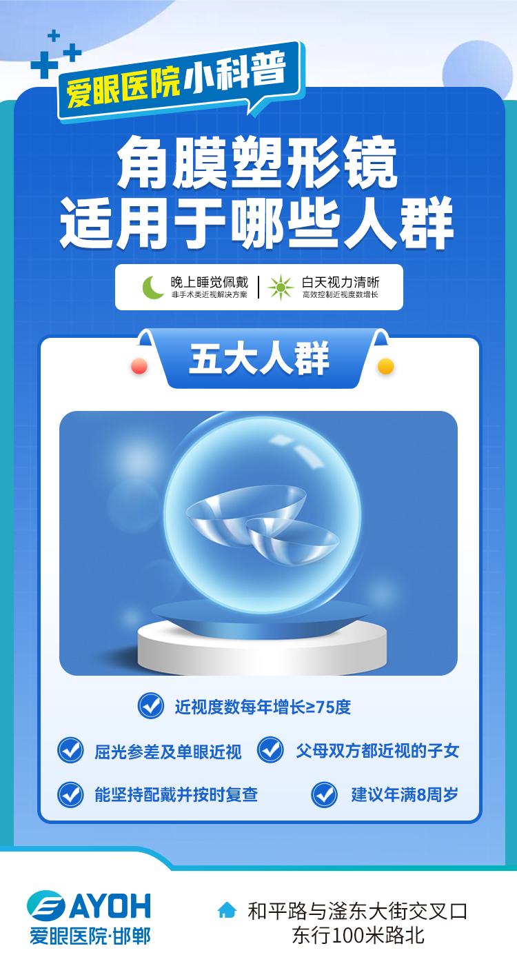 角膜塑形镜适用于哪些人群？